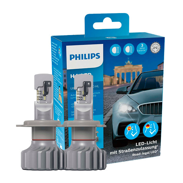 Philips H4 Led Ultinon Pro6000 12V Glühbirne - EuroBikes