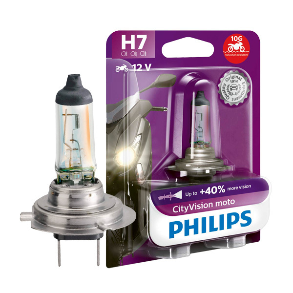 Philips H7 City Vision Motorradlampe 12V 55W - EuroBikes
